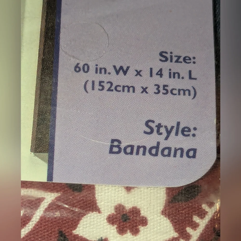 Vintage Home Essentials Tailored Valance Bandana Style